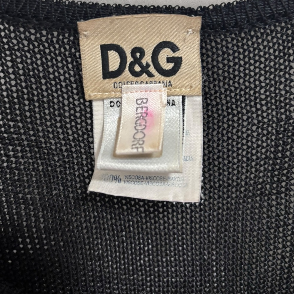 Y2K dolce & gabbana sheer knit tee - Picture 2 of 7